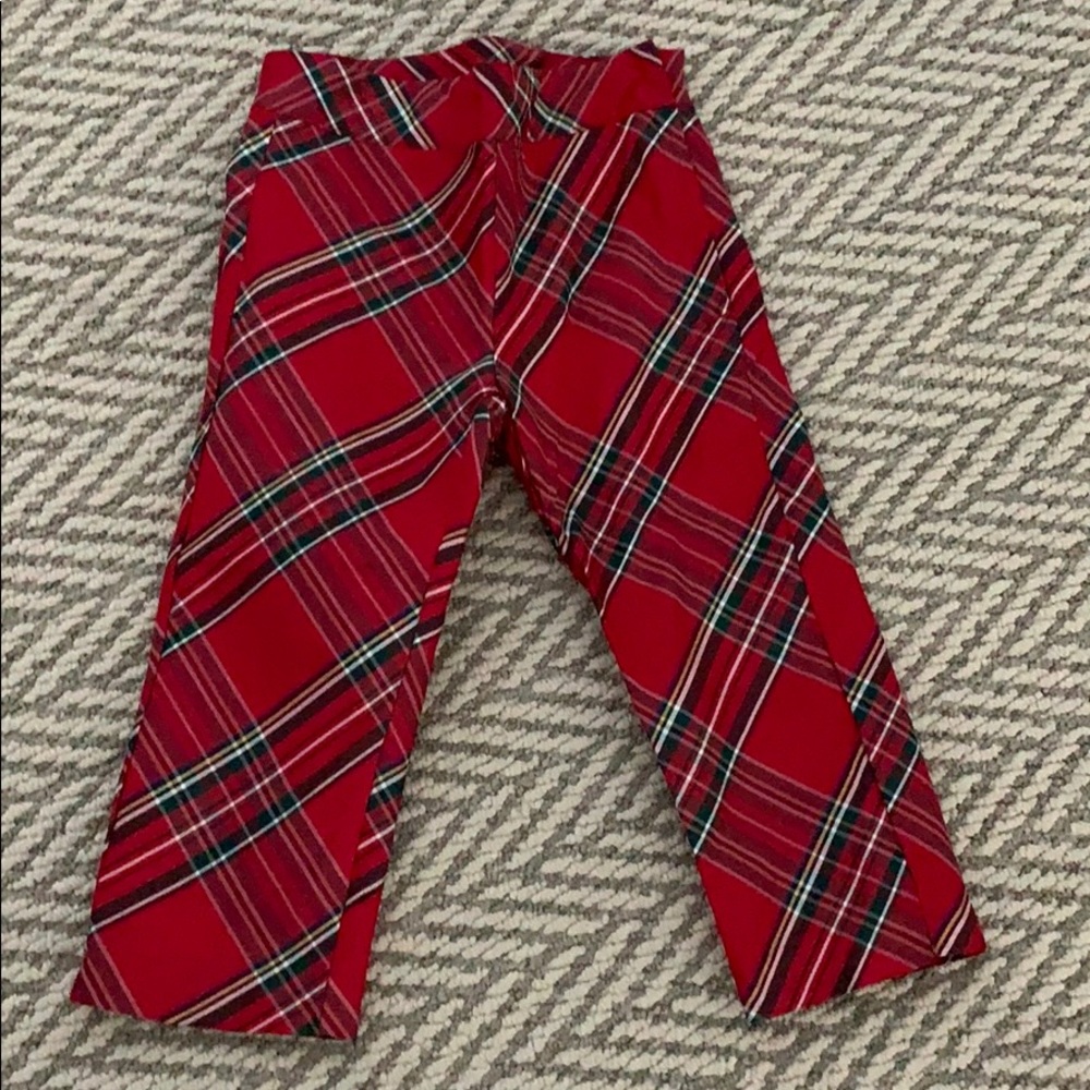 Janie and Jack adjustable waist Plaid pants